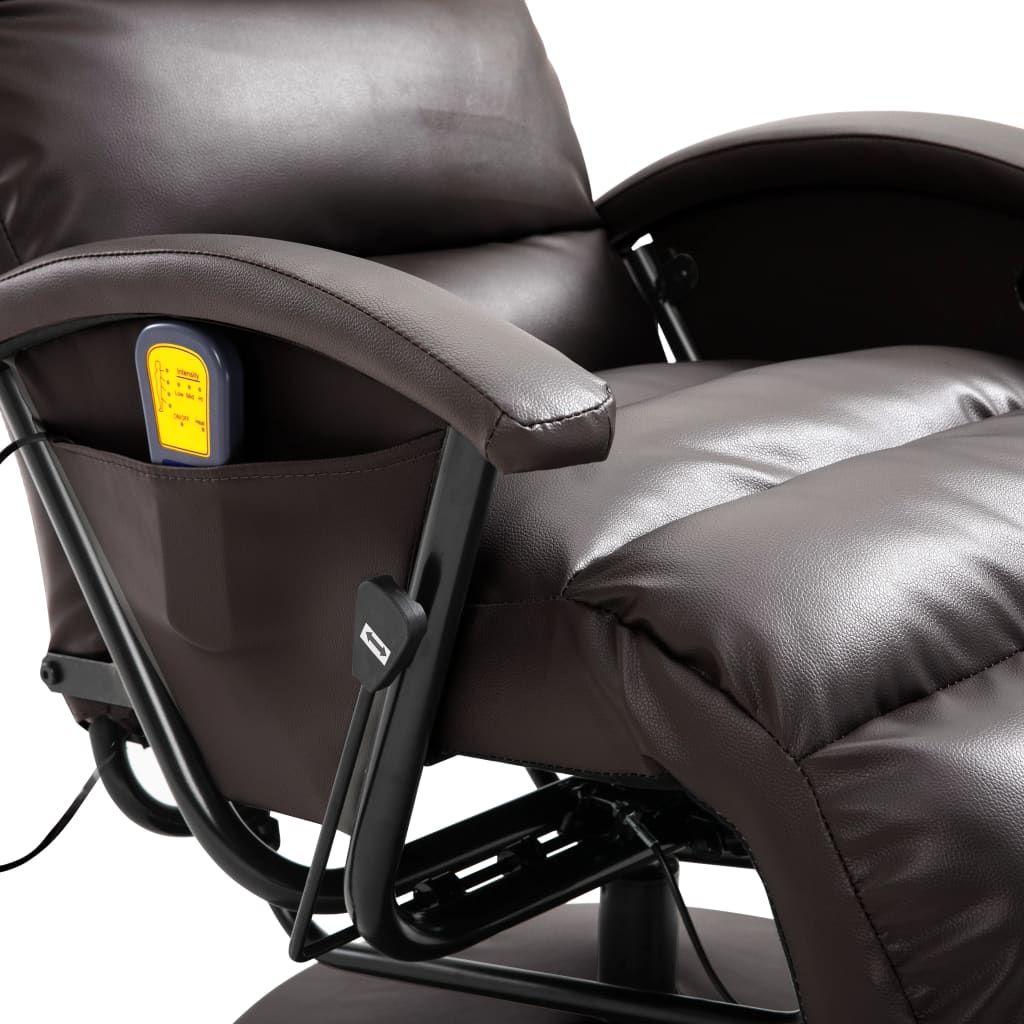 TV-Massagesessel Braun Kunstleder