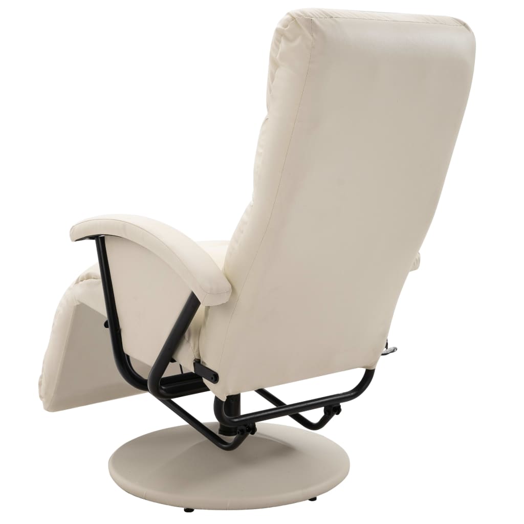 TV-Massagesessel Cremeweiß Kunstleder