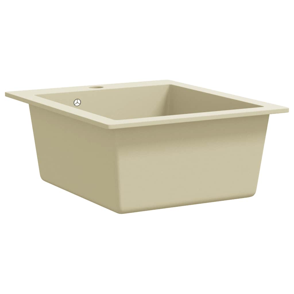 Granitspüle Einzelbecken Beige