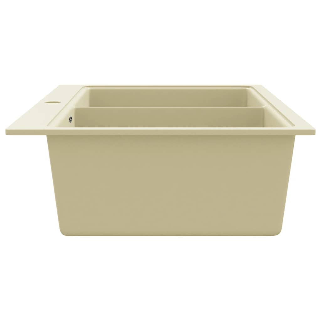 Granitspüle Doppelbecken Beige