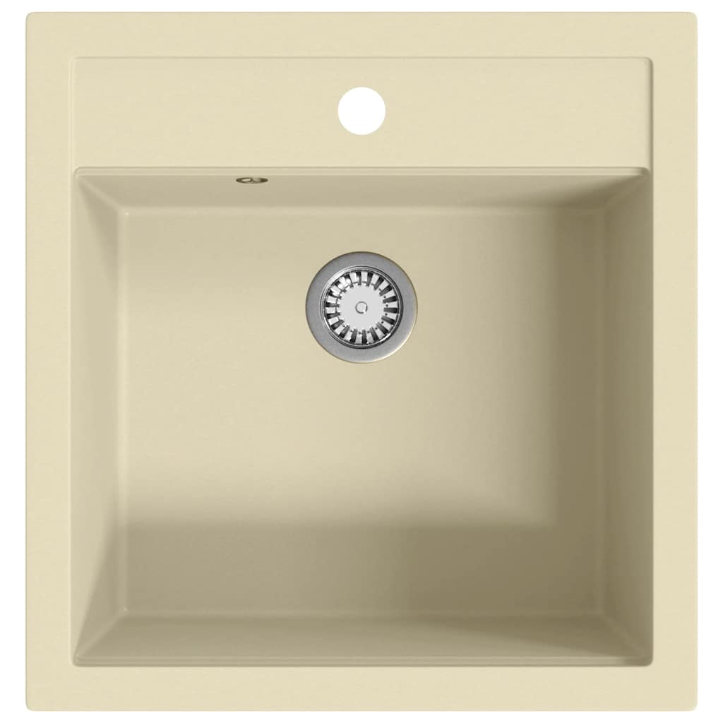 Granitspüle Einzelbecken Beige