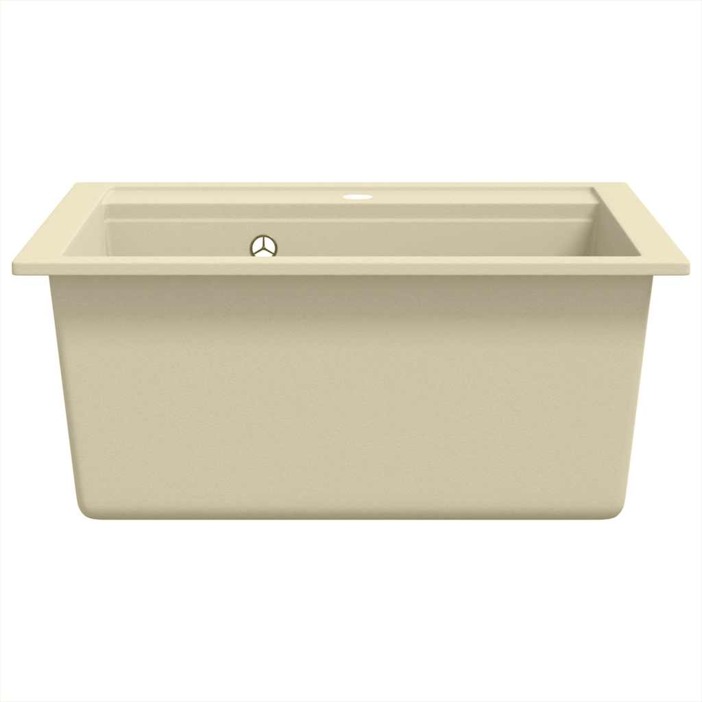Granitspüle Einzelbecken Beige