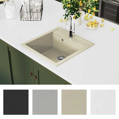 Granitspüle Einzelbecken Beige