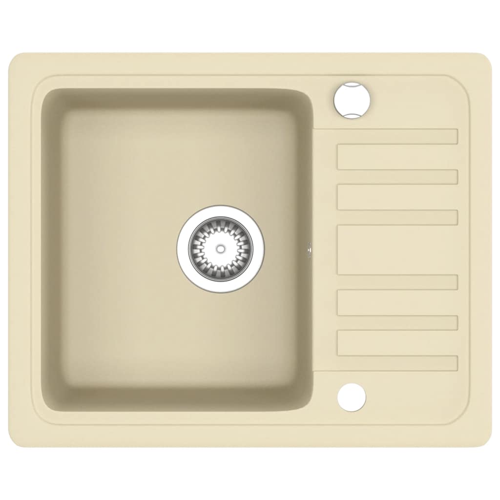 Granitspüle Einzelbecken Beige