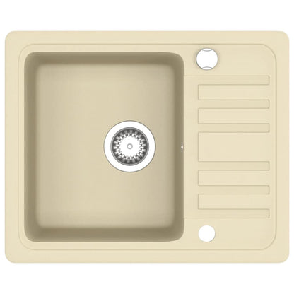 Granitspüle Einzelbecken Beige