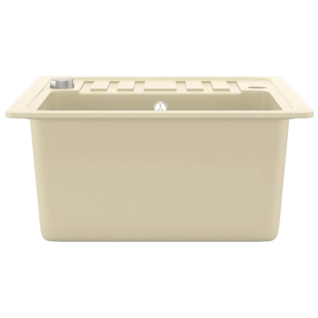 Granitspüle Einzelbecken Beige