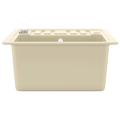 Granitspüle Einzelbecken Beige