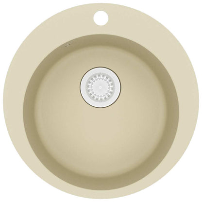 Granitspüle Einzelbecken Rund Beige