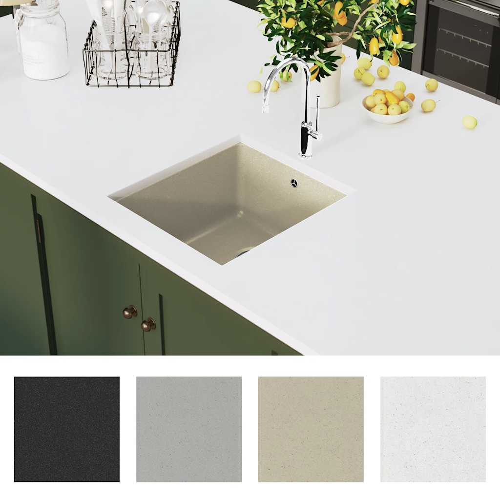 Granitspüle Einzelbecken Beige