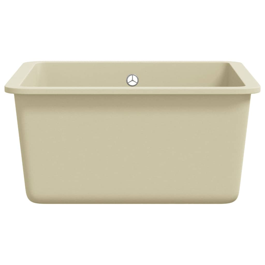Granitspüle Einzelbecken Beige