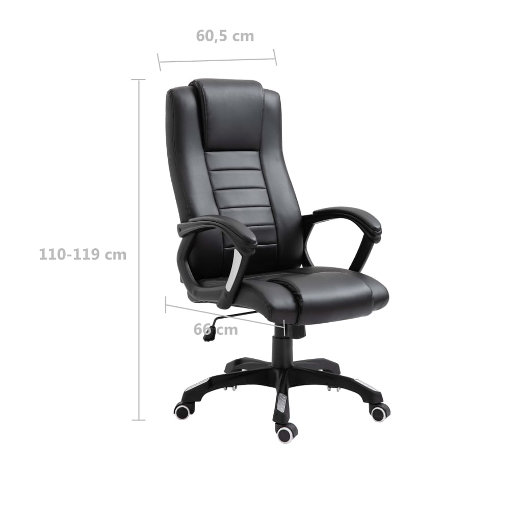Bürostuhl Schwarz Kunstleder