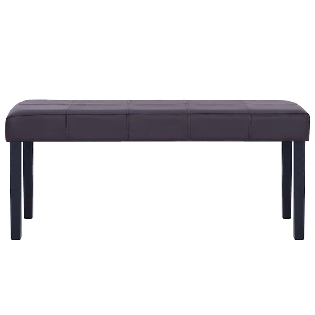 Sitzbank 106 cm Braun Kunstleder