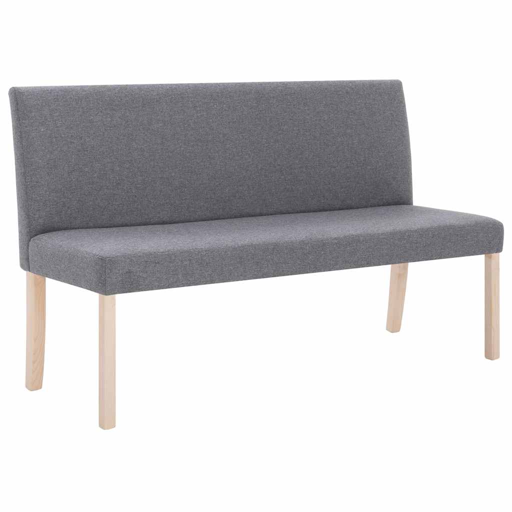 Sitzbank 139,5 cm Hellgrau Polyester