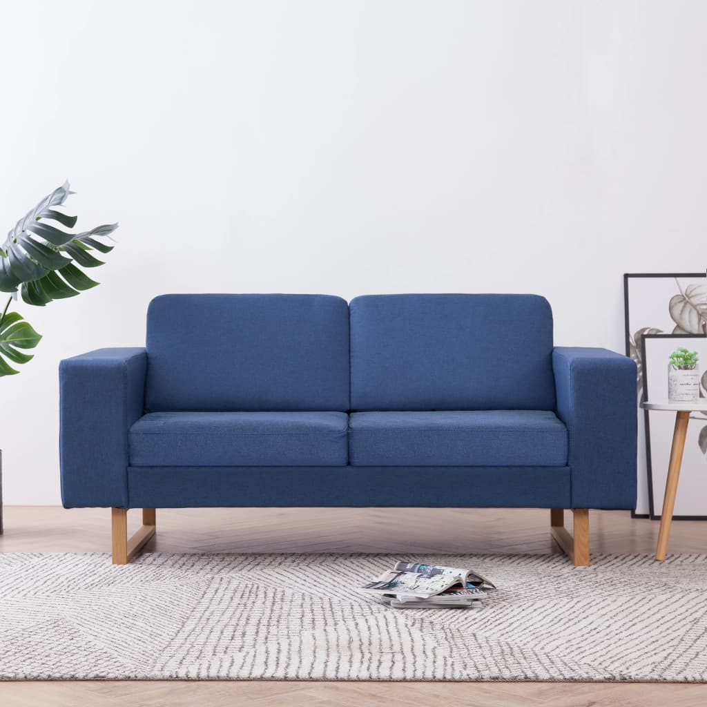 2-Sitzer-Sofa Stoff Blau