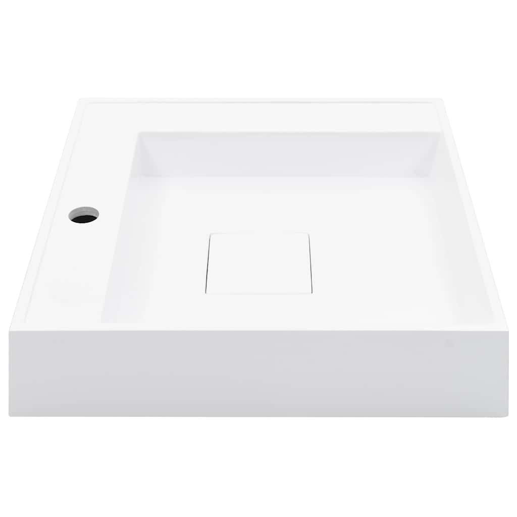 Waschbecken 50 x 50 x 12,3 cm Mineralguss/Marmorguss Weiß