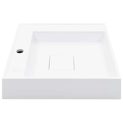 Waschbecken 50 x 50 x 12,3 cm Mineralguss/Marmorguss Weiß