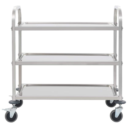 3-Stufiger Servierwagen 95x45x83,5 cm Edelstahl