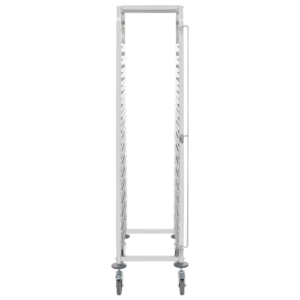 Tablettwagen für 16 Tabletts 38x55x163 cm Edelstahl