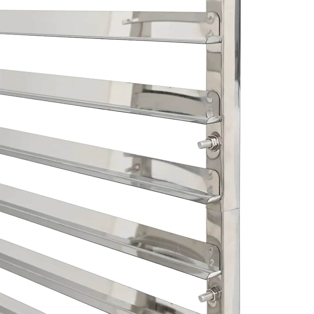 Tablettwagen für 16 Tabletts 38x55x163 cm Edelstahl