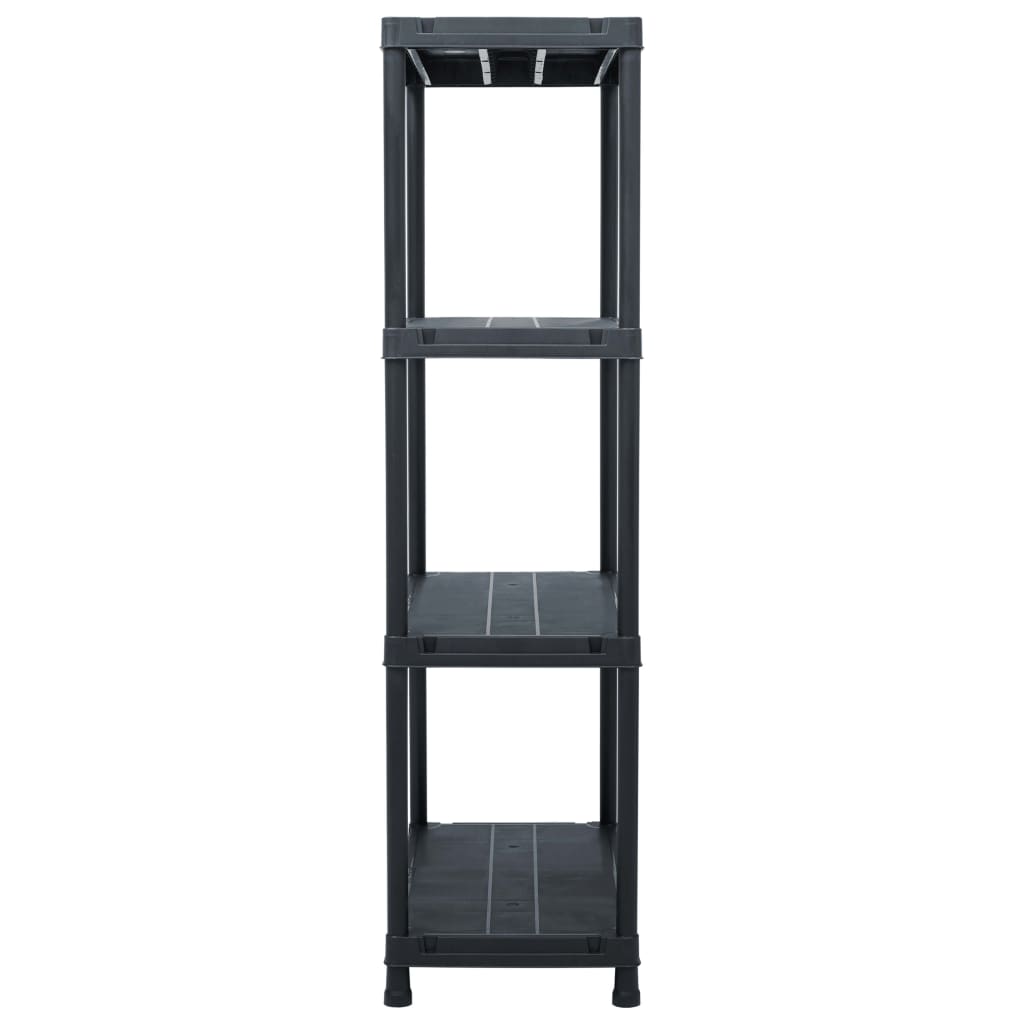 Lagerregale 2 Stk. Schwarz 60 x 30 x 138 cm Kunststoff