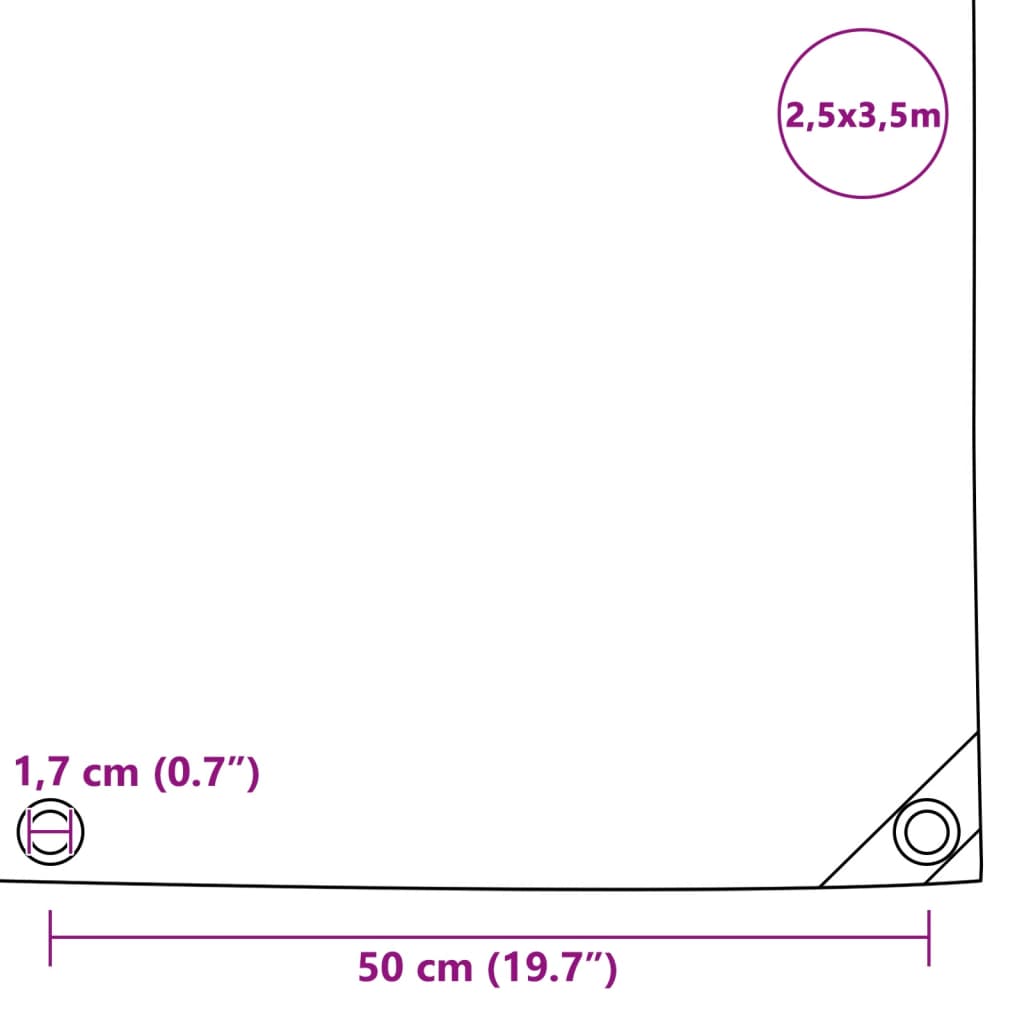 Abdeckplane 650 g/m² 2,5 x 3,5 m Blau