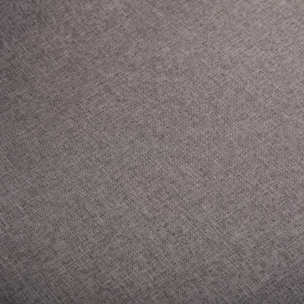 Esszimmerstühle 2 Stk. Taupe Stoff und Massivholz Eiche