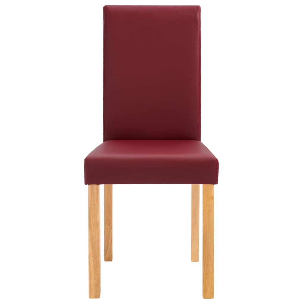 Esszimmerstühle 4 Stk. Rot Kunstleder