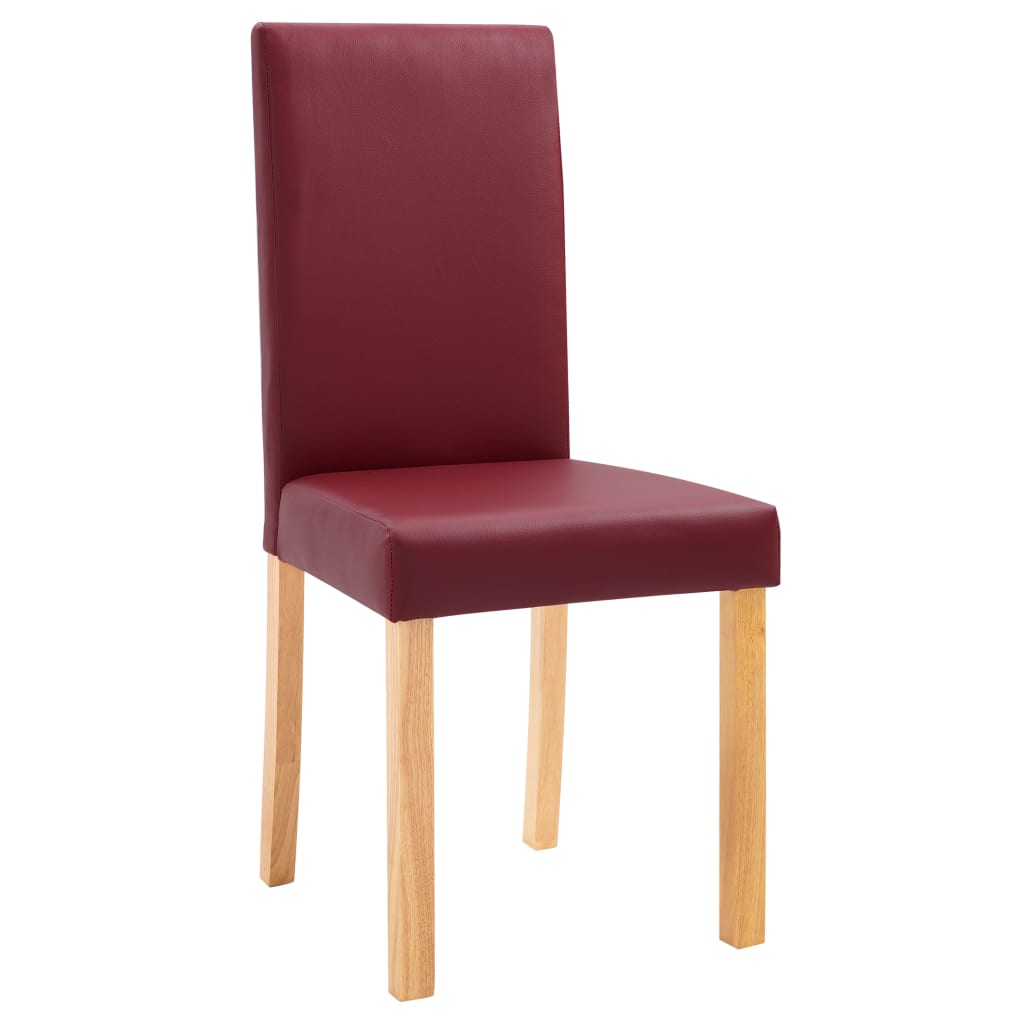 Esszimmerstühle 4 Stk. Rot Kunstleder