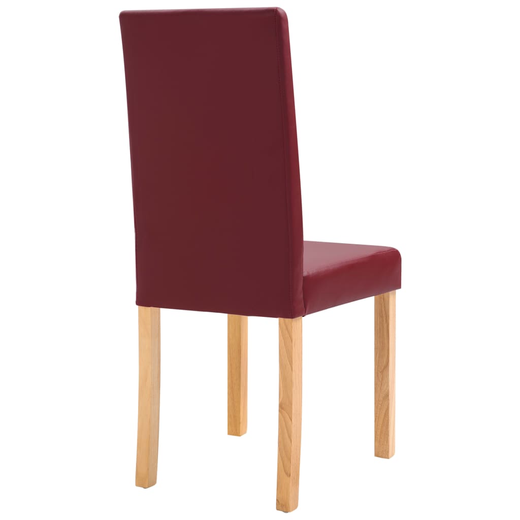 Esszimmerstühle 4 Stk. Rot Kunstleder