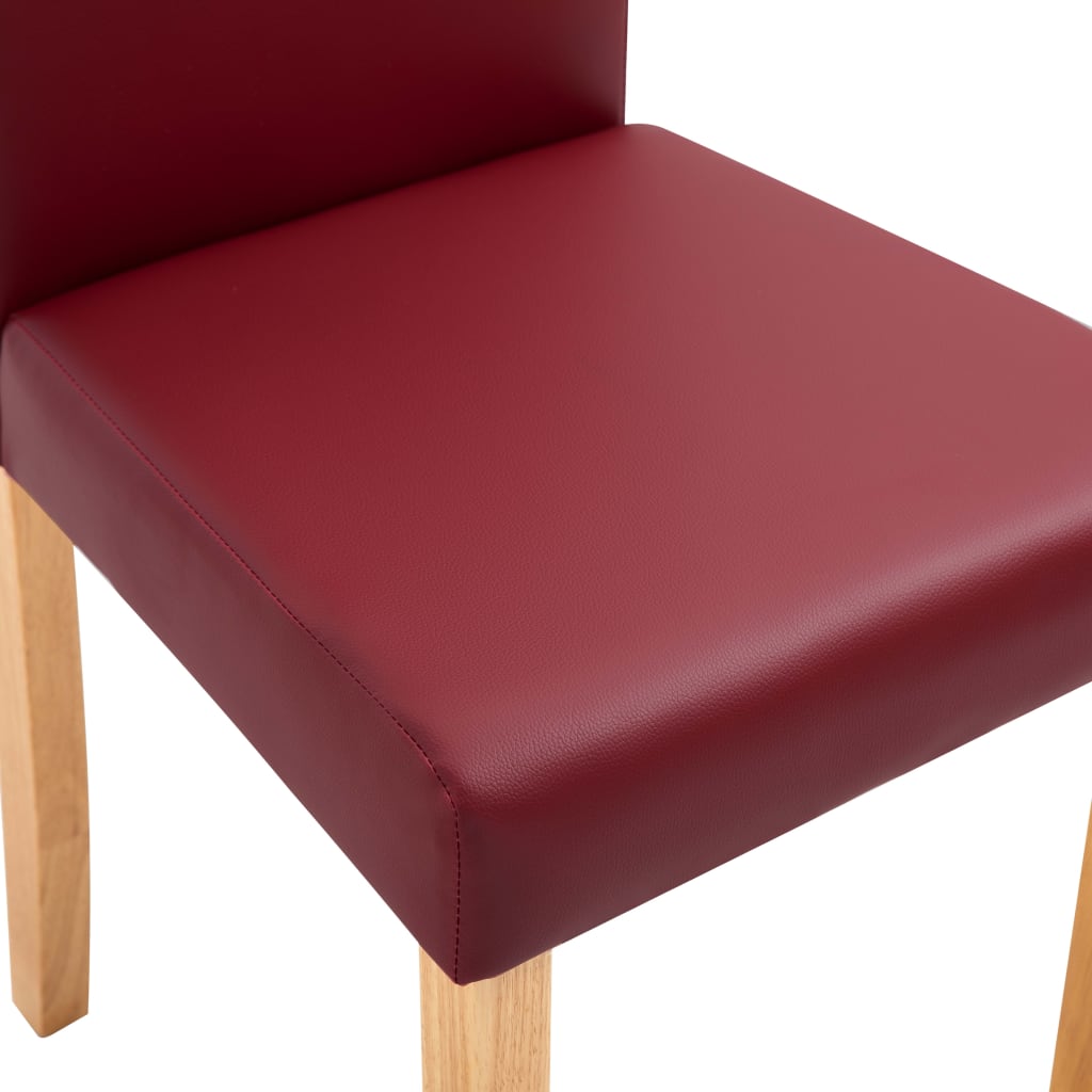 Esszimmerstühle 4 Stk. Rot Kunstleder