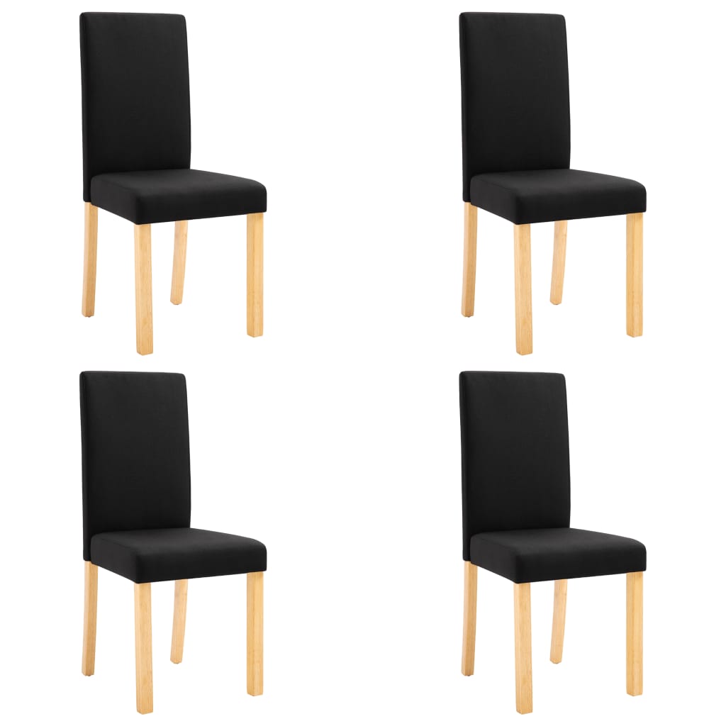 Esszimmerstühle 4 Stk. Schwarz Stoff