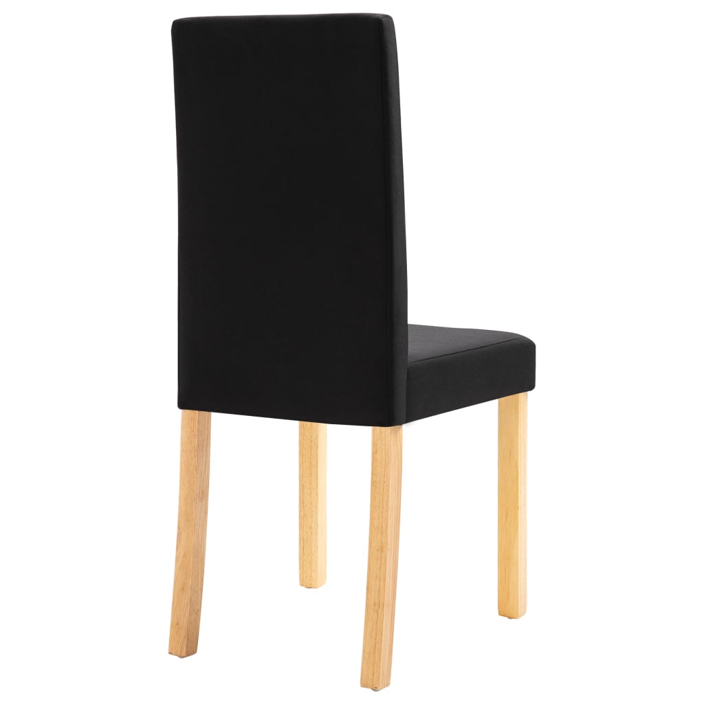 Esszimmerstühle 4 Stk. Schwarz Stoff