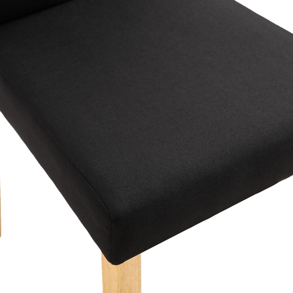 Esszimmerstühle 4 Stk. Schwarz Stoff