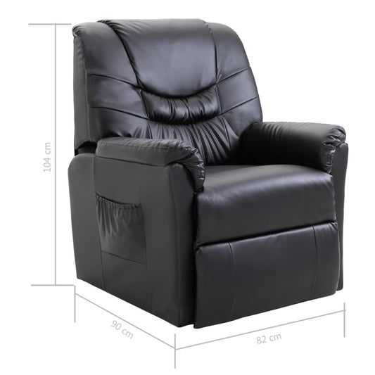 Relaxsessel Schwarz Kunstleder