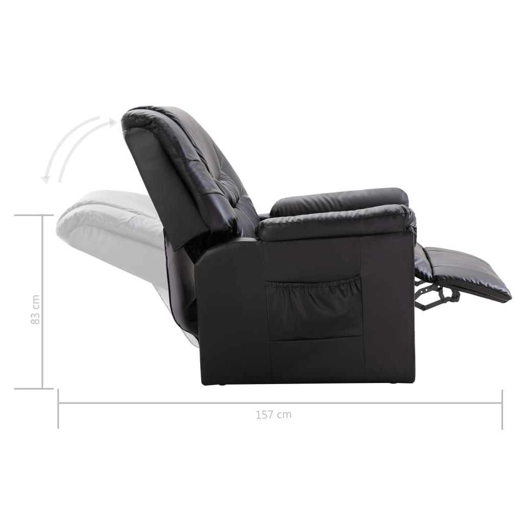 Relaxsessel Schwarz Kunstleder