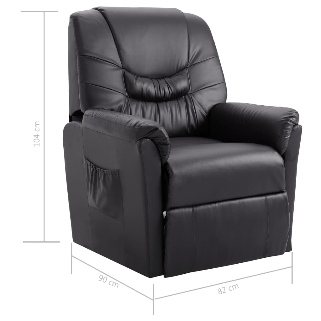 Relaxsessel Grau Kunstleder