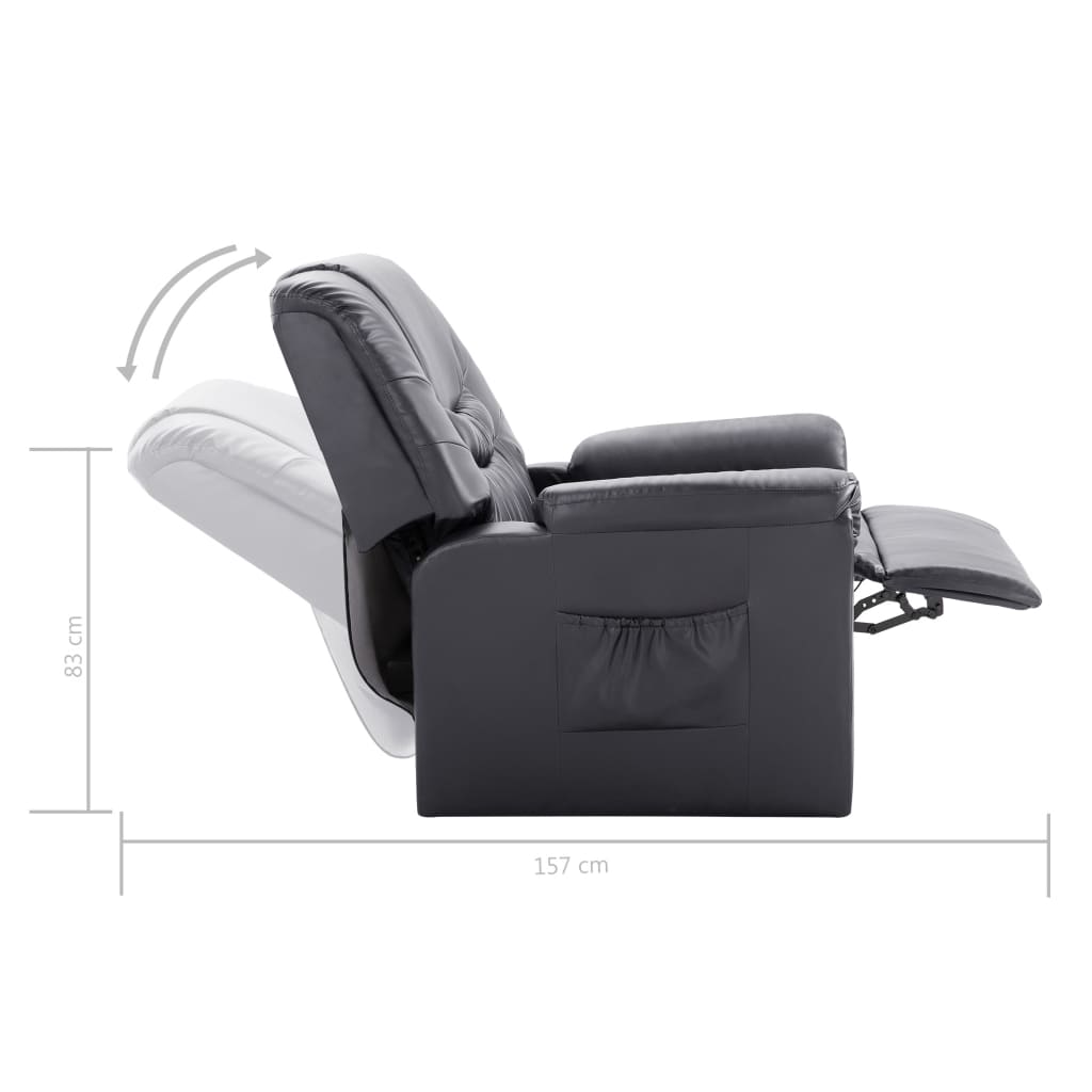 Relaxsessel Grau Kunstleder