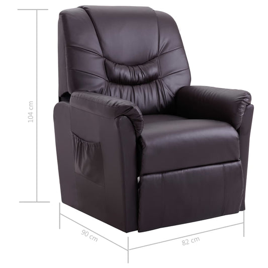 Relaxsessel Braun Kunstleder