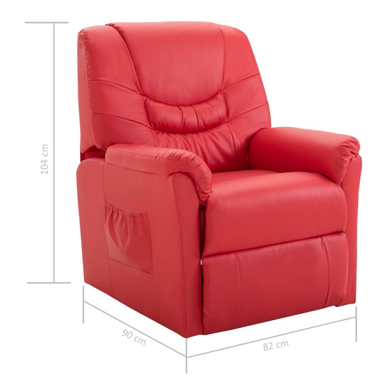 Relaxsessel Rot Kunstleder