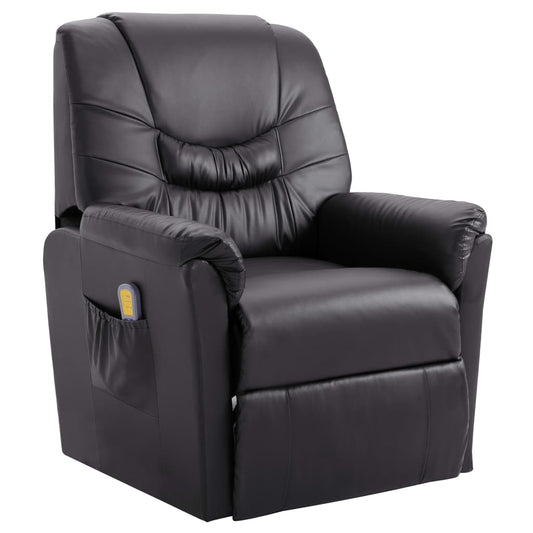 Massagesessel Grau Kunstleder