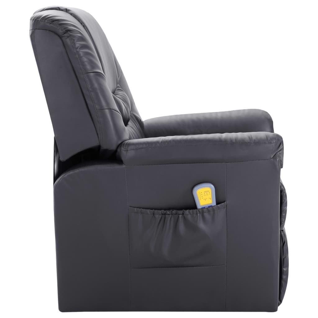 Massagesessel Grau Kunstleder