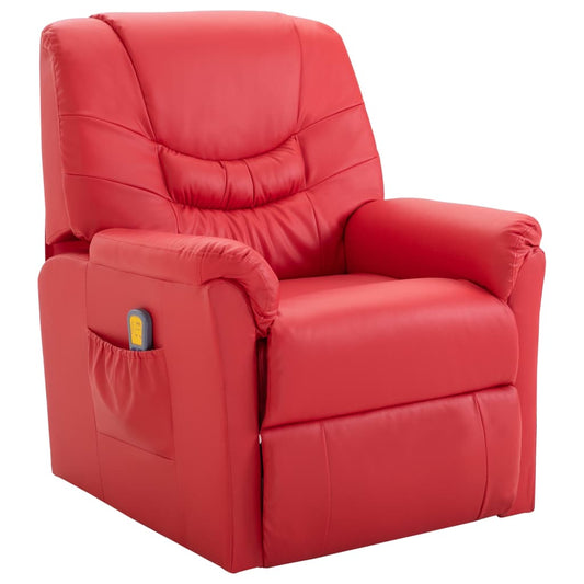 Massagesessel Rot Kunstleder