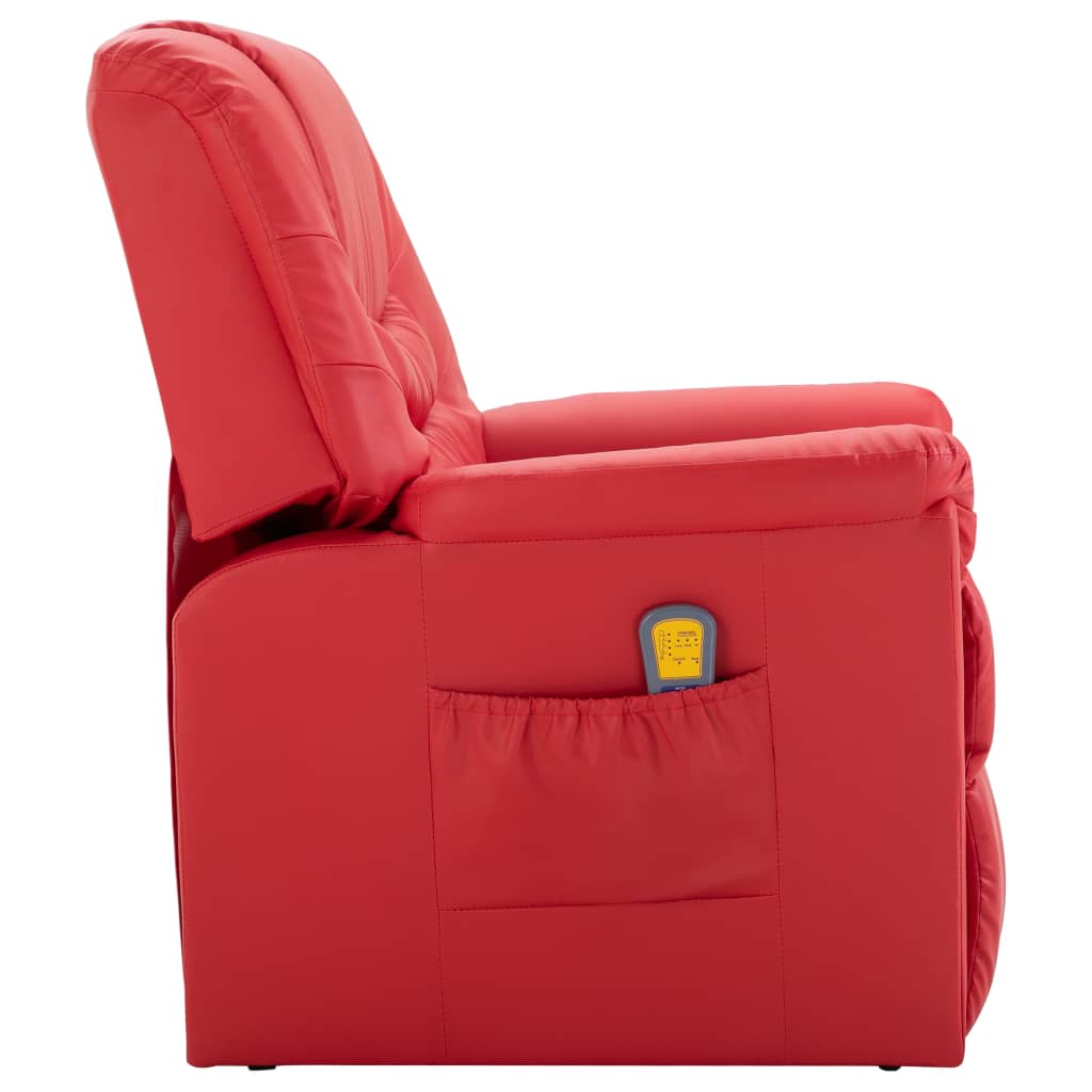 Massagesessel Rot Kunstleder