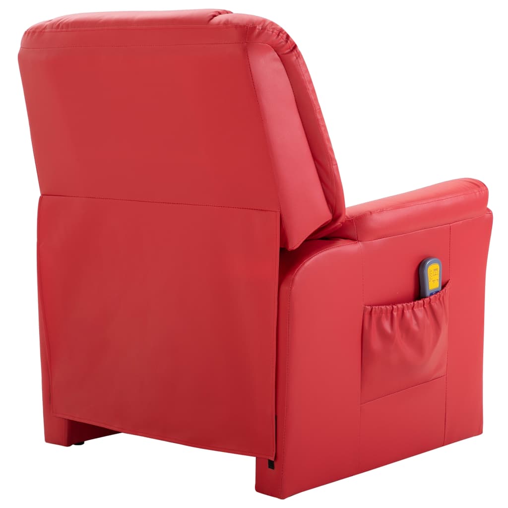 Massagesessel Rot Kunstleder
