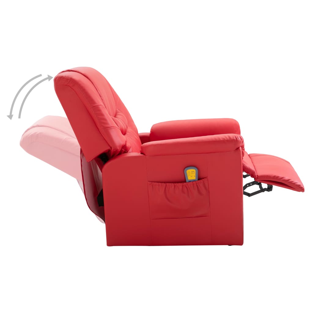Massagesessel Rot Kunstleder
