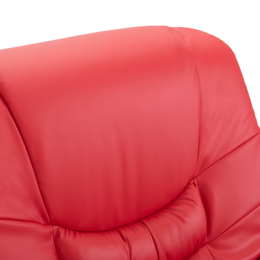 Massagesessel Rot Kunstleder
