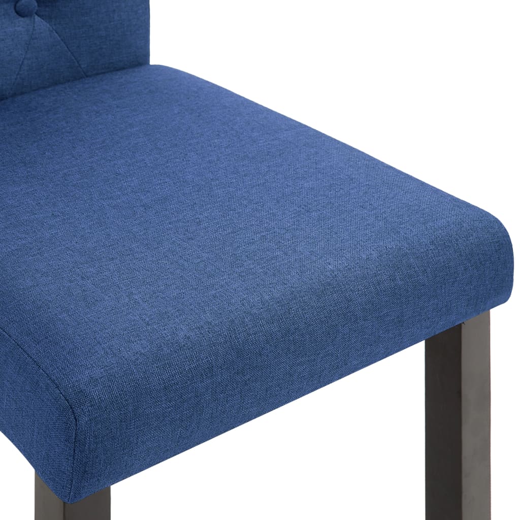 Esszimmerstühle 2 Stück Blau Stoff