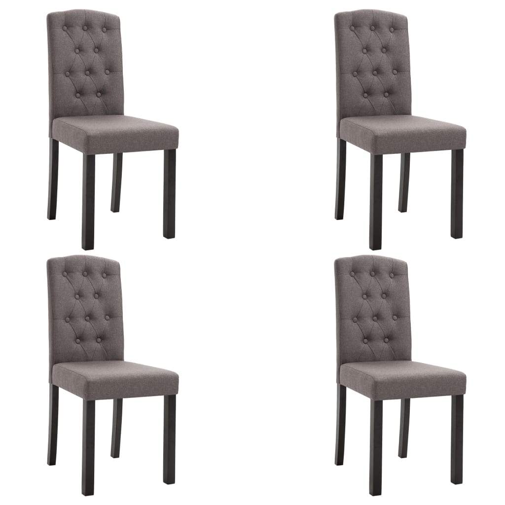 Esszimmerstühle 4 Stück Taupe Stoff