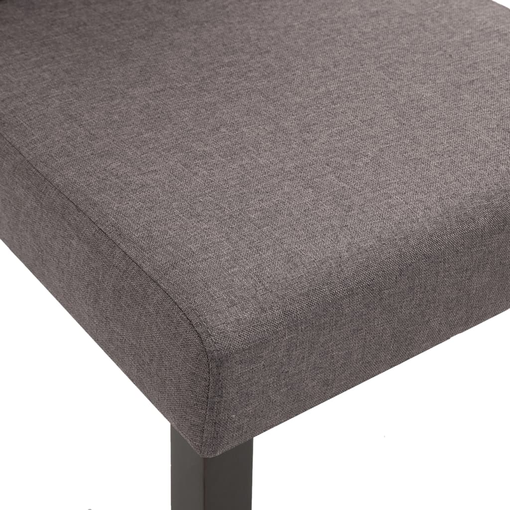 Esszimmerstühle 4 Stück Taupe Stoff