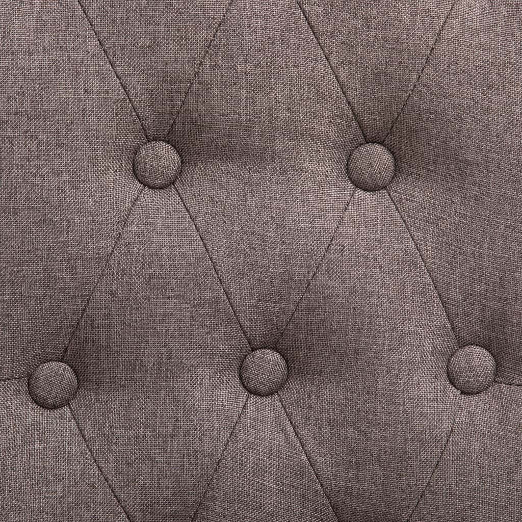 Esszimmerstühle 4 Stück Taupe Stoff